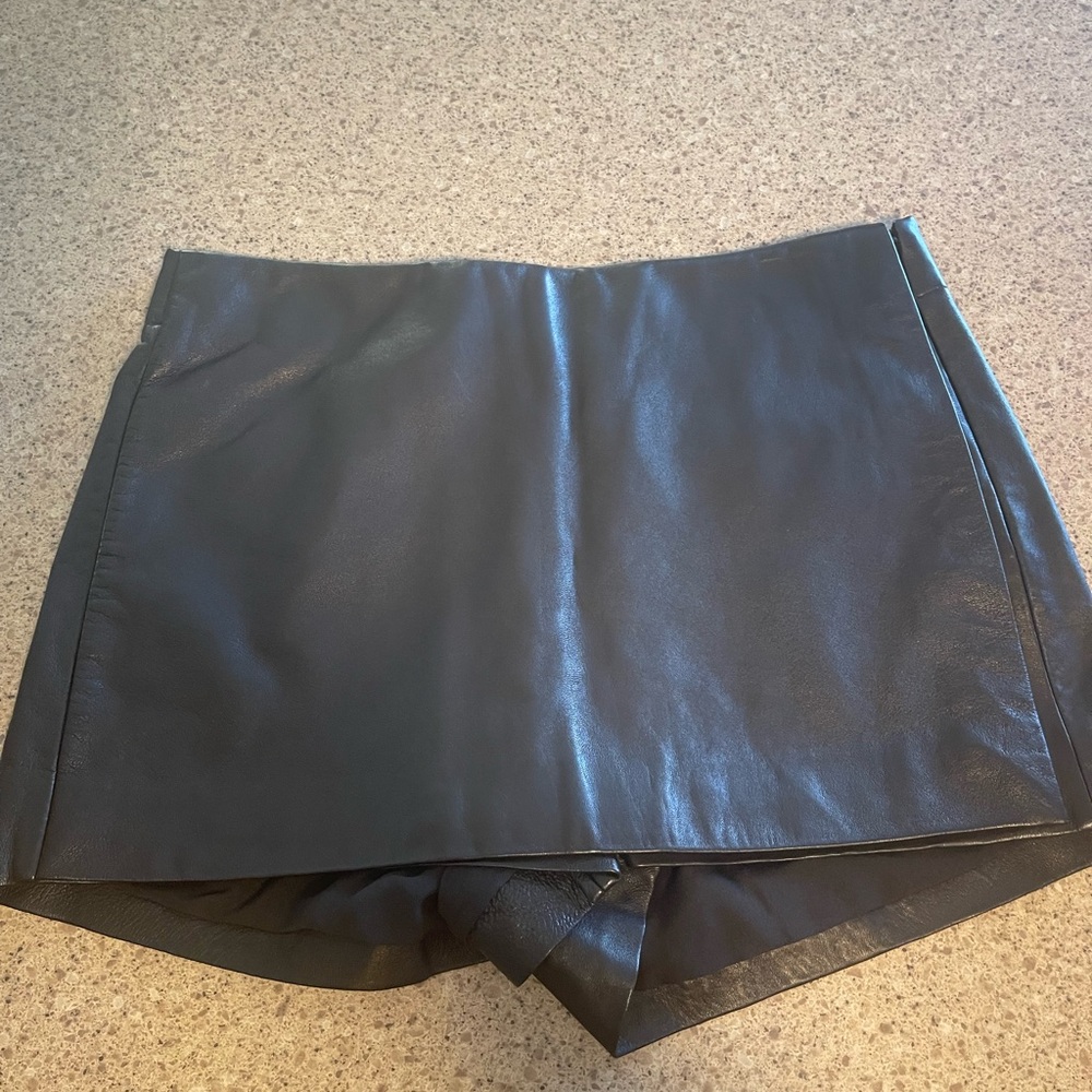 Make an offer!!  NWT J Crew Collection mini skort in leather Size 8